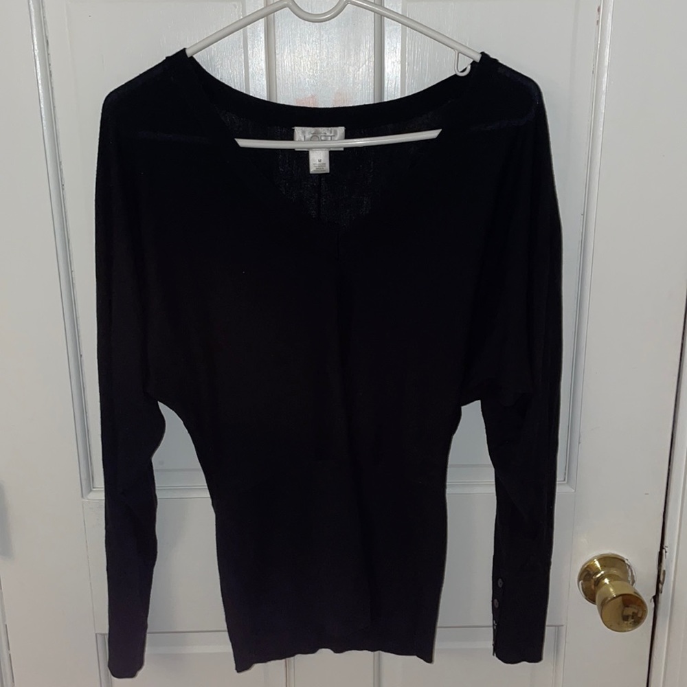 Loft Black V-Neck Sweater